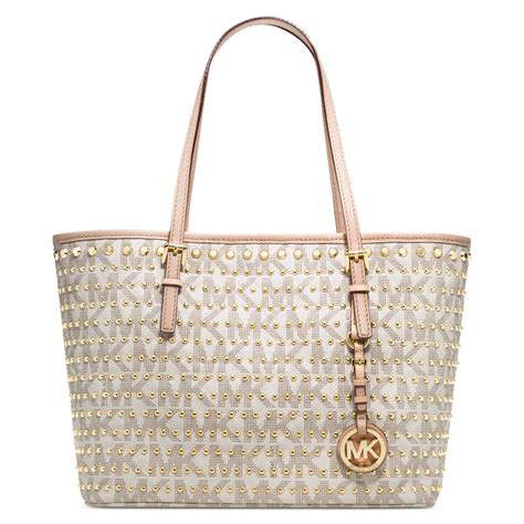 michael kors micro stud jet set travel tote